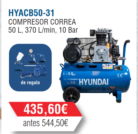 COMPRESOR 50 L - 3 HP MONOFASICO