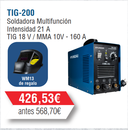 SOLDADORA TIG HYUNDAI - 200A
